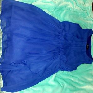 Fanned Sleeveless Short Dress
